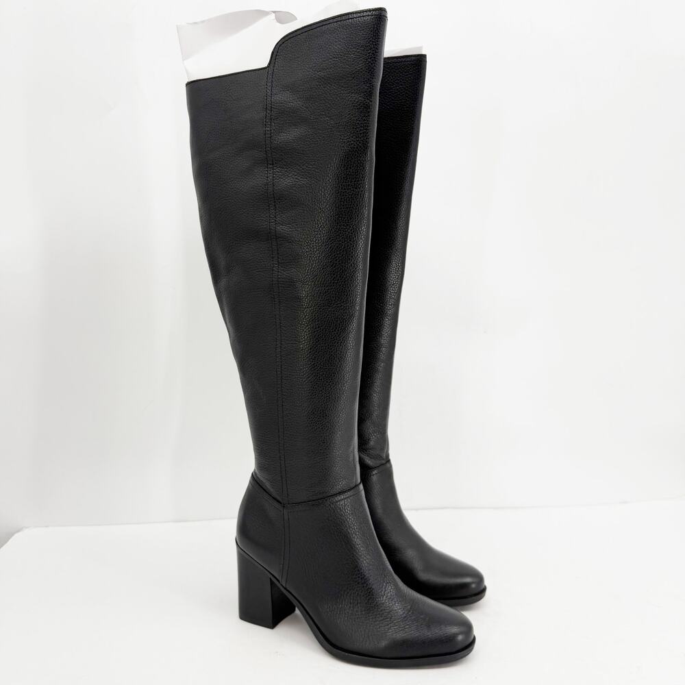 Naturalizer Womens Kyrie Knee High Boots US 8.5 M Wide Calf Black Leather NIB - Picture 7 of 11